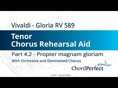 Vivaldi's Gloria Part 4.2 - Propter magnam gloriam - Tenor Chorus Rehearsal Aid