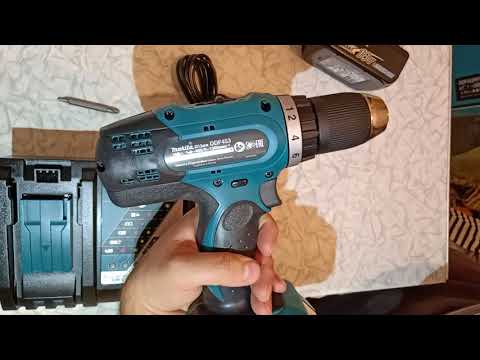 Makita DDF453RFE drill Juodas,Mėlyna 1.6kg video