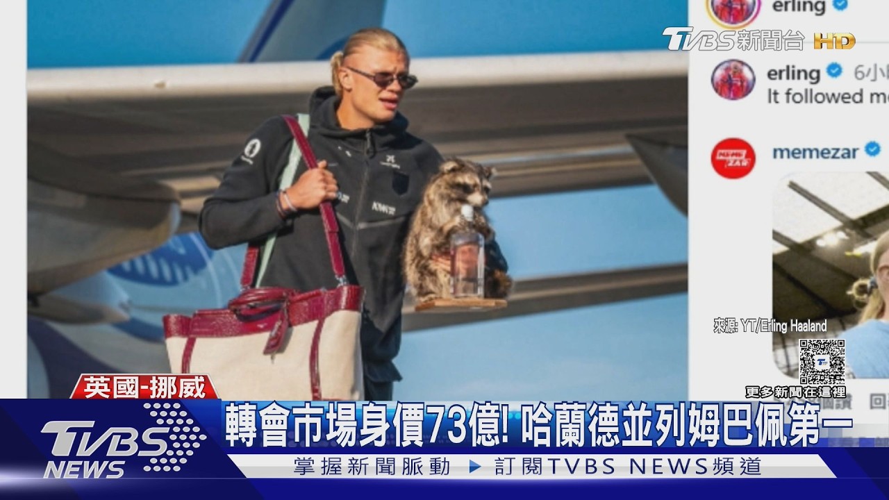2026世界盃/哈蘭德回挪威了!抱「醉漢浣熊」下機 幽默發文:跟著我回國了