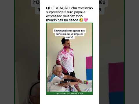 QUE REAÇÃO: chá revelação surpreende futuro papai e expressão dele faz todo mundo cair na risada 😂🩷