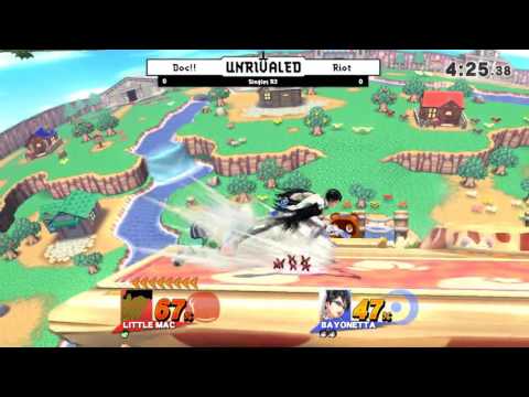 Unrivaled 2 WiiU - Doc!! (Little Mac) vs Riot (Bayonetta) - Winners R3
