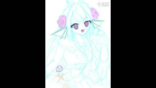 にじライバーを50音順に描いてみた！○36人目:フィナーナ竜宮(Finana Ryugu)ちゃん #shorts