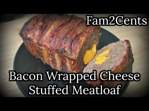 Bacon Wrapped Cheese Stuffed Meatloaf - Need i say...