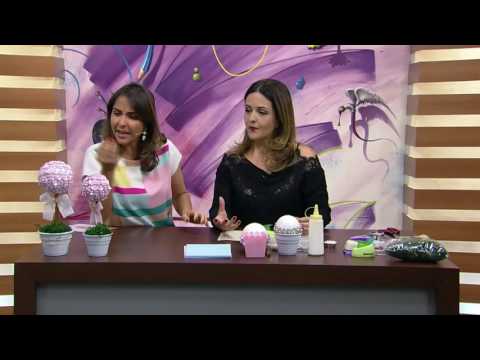 Mulher.com - 08/24/2016 - Topiary with flowers for decoration - Marisa Magalhães PT1