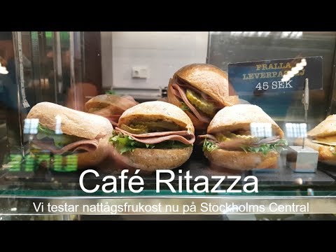 2018-05-30 NATTÅGSFRUKOST Jag testar SJs nattågsfrukost på Café Ritazza på Stockholm C