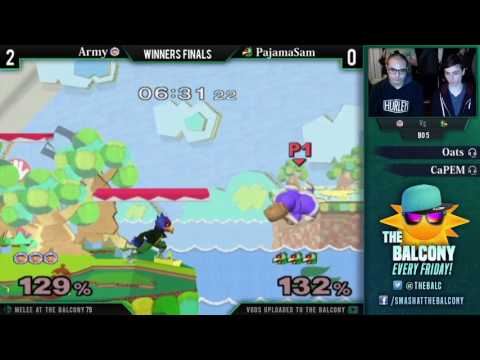 Melee @ the Balcony 79 - Winners Finals ft. Army (Ice Climbers) VS PajamaSam (Falco)