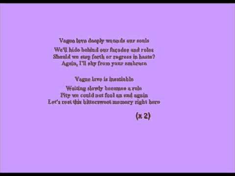 Vague love (English version of Ai mei)