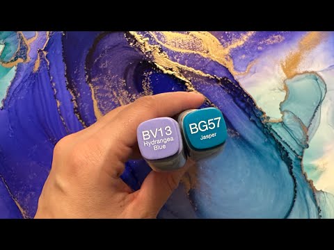 Alcohol Ink Art 💙💫💜#abstract #abstractart #alcoholinkart