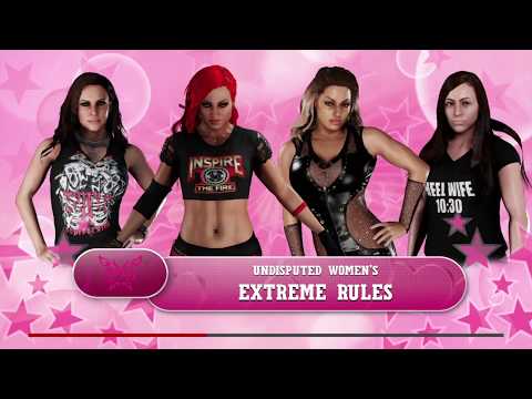 WWE 2K18 Heel Becky VS Heel Wife,Stephanie McMahon,Trish '18 Extreme Rules Undisputed Women's Title