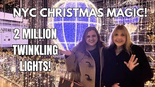 NYC Christmas Magic at Hudson Yards Shops! Christmas Lights & Luxury Shopping!