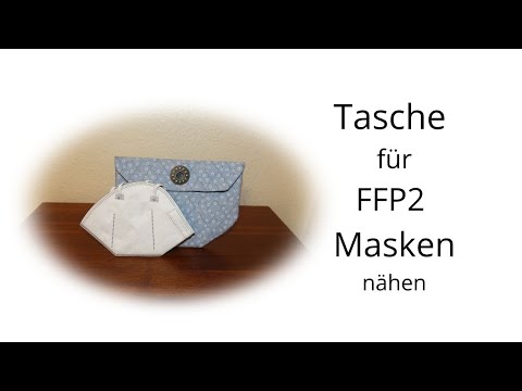 Tasche für FFP2 Masken , richtig gefaltet mit nur 4 Nähten nähen