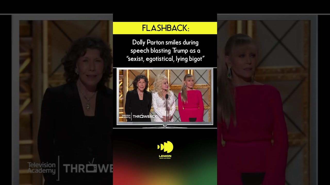 Dolly Parton smiled onstage at the Emmys, while Lily Tomlin slammed Trump as a "hypocritical bigot."