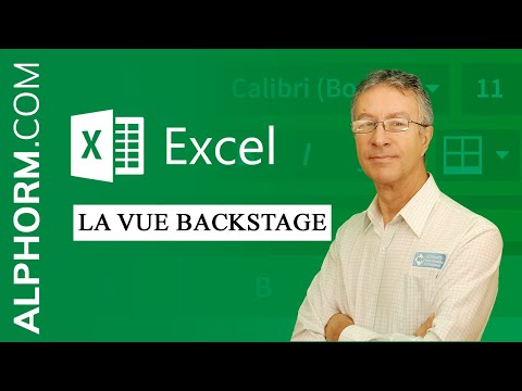La vue Backstage sous Excel 2019 Vidéo Tuto