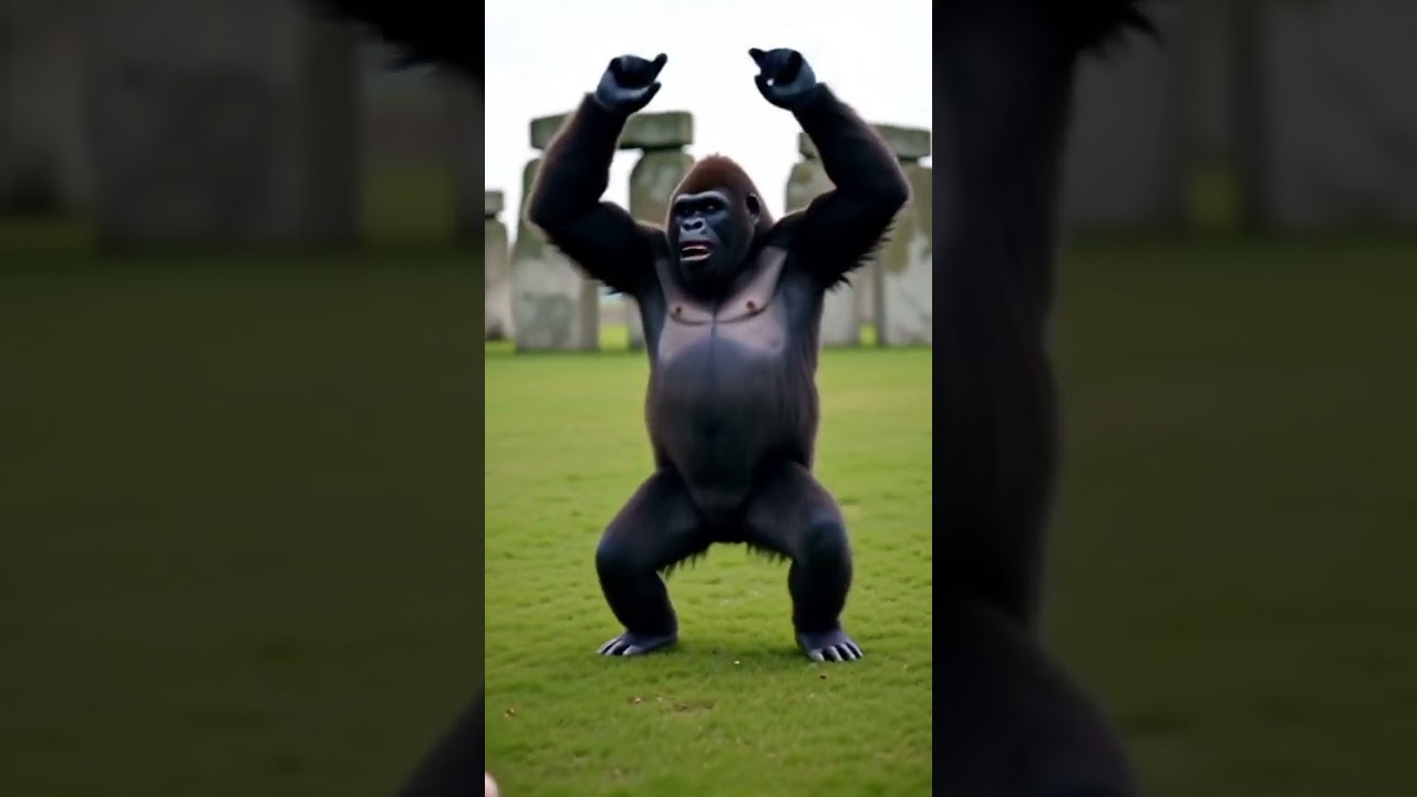 Baby Dhol Beats & Gorilla Thumkas at Stonehenge 🌍🥁🦍 | Fun Dance Vibes