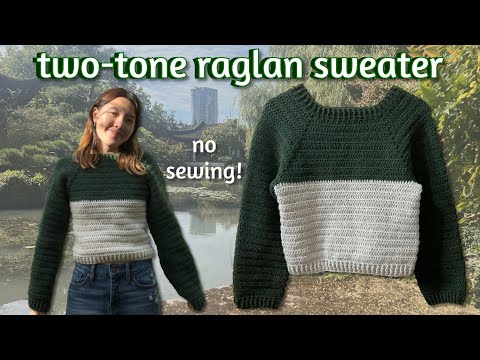 Easy Crochet Raglan Sweater Tutorial | No-Sew Crochet Sweater