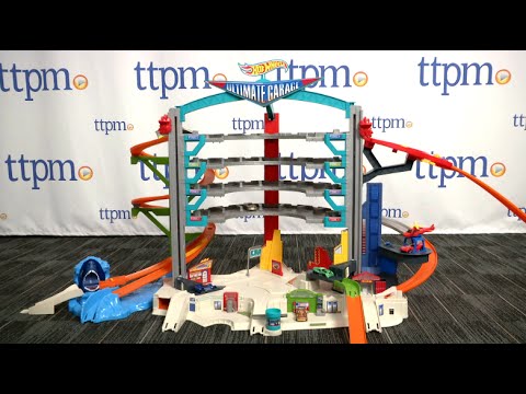 hot wheels ultimate garage playset with attack shark spiral ramp electronic sounds raceway