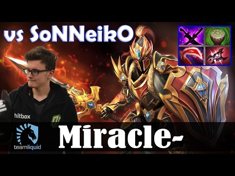 Miracle - Dragon Knight MID | vs SoNNeikO (Tusk) | Dota 2 Pro MMR Gameplay #1