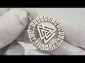 Відео огляд Срібний кулон "Валькнут у футарці" 1П5с
