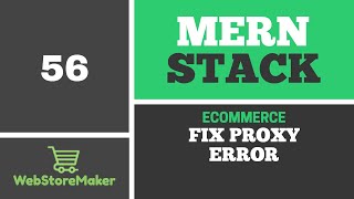 [56] Fix Proxy Error - Ecommerce Tutorial using MERN Stack