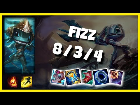 Fizz vs Akali KOREAN Challenger MID (8/3/4) - v10.25