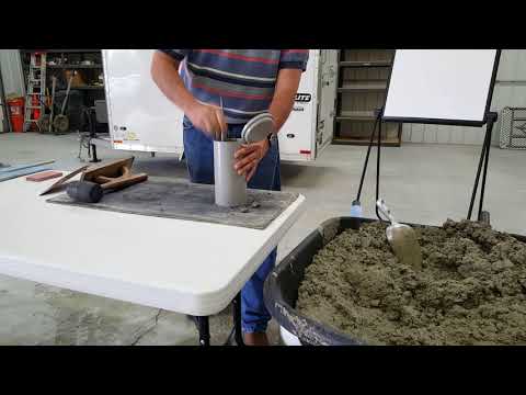 ASTM C31 Making Concrete Test Cylinders