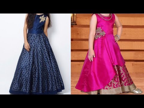 Silk party gown design ideas for little girls