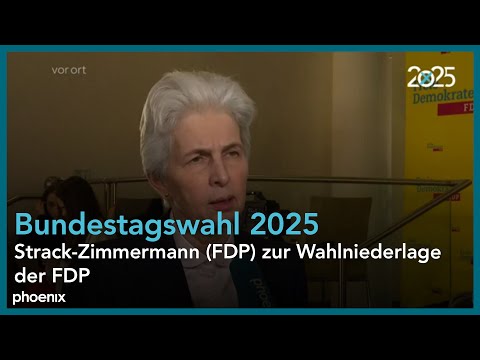 Marie-Agnes Strack-Zimmermann (FDP) zu den ersten Prognosen der Bundestagswahl 2025 | 23.02.25