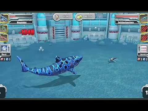 Jurassic Park Builder AQUATIC Megalodon VS Xiphactinus Tournament - Gameplay Android HD