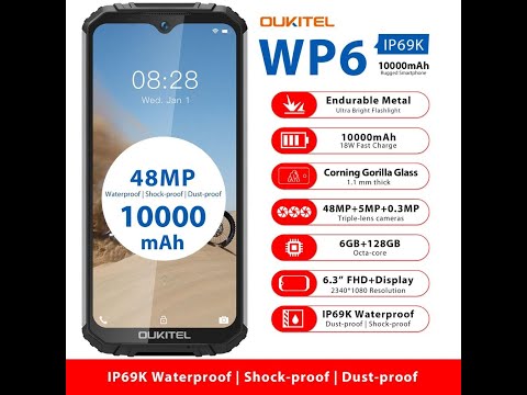 OUKITEL WP6 10000mAh 6.3'' FHD+ IP68 Waterproof Mobile Phone