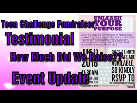 Teen Challenge Fundraiser Event! Testimonial and How much did we raise 🤔 Video