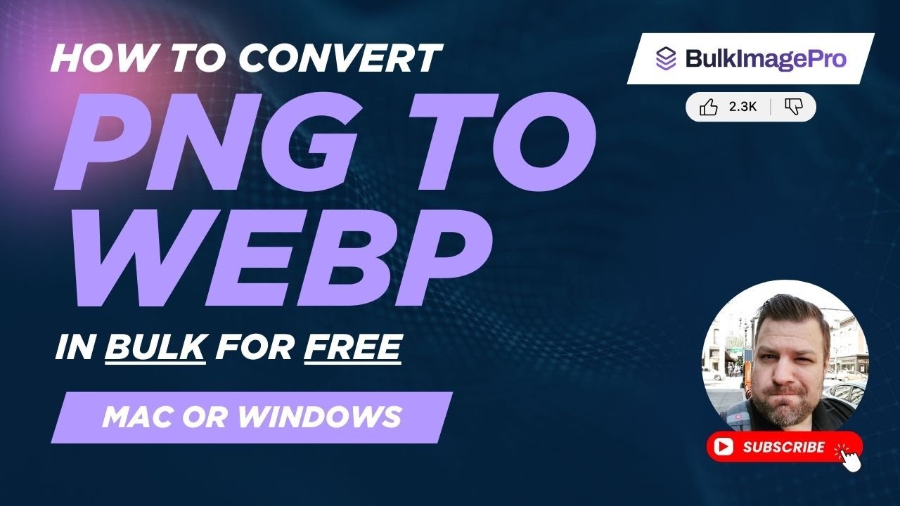 How to Convert PNG to WebP in Bulk for FREE (Windows or Mac)