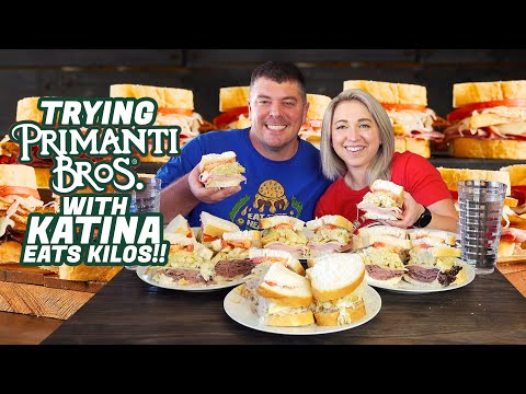 Introducing My Girlfriend @KatinaEatsKilos To Primanti Bros Sandwiches!!