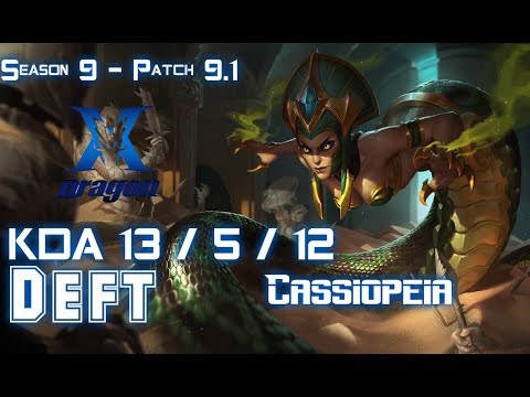 KZ Deft CASSIOPEIA vs EZREAL ADC - Patch 9.1 KR Ranked