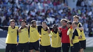 El entreno desbordó alegría en La Rosaleda
