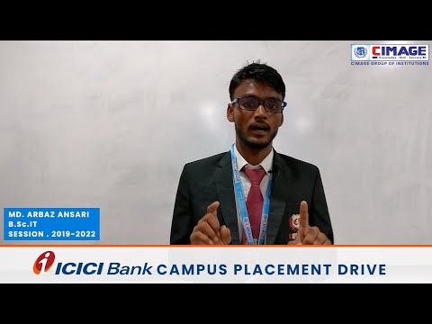 CIMAGE Student Arbaz Ansari got Campus Placement in ICICI Bank.
