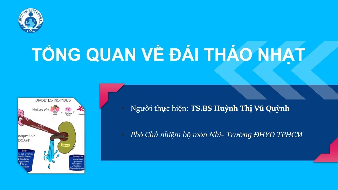 Tổng Quang Về Đái Tháo Nhạt [DÀNH CHO NHÂN VIÊN Y TẾ] | TS.BS Huỳnh Thị Vũ Quỳnh