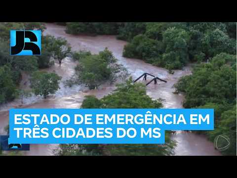 Mato Grosso do Sul decreta situação de emergência em três cidades por causa de enchentes