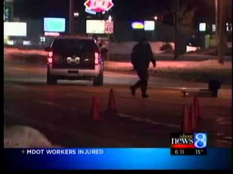 MDOT workers hit by SUV on M-43