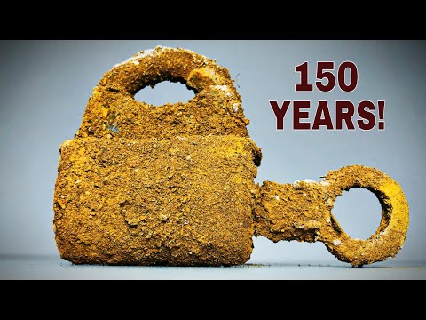 Extremely Rusty Antique Lock Restoration ! Lot Of Amazing Restoration Techniques