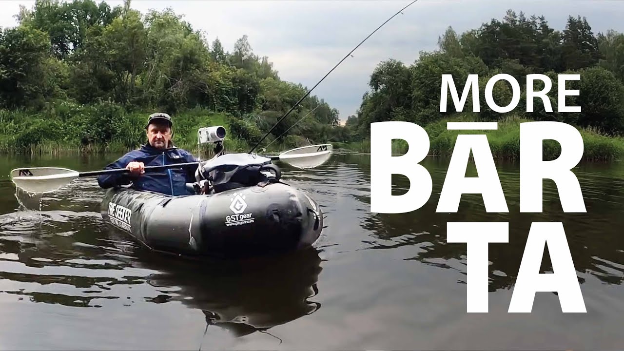 Two days FISHING adventure in small river in Latvia at Lithuanian border with PACKRAFT.