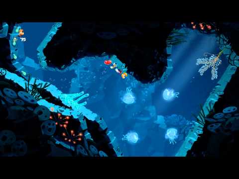 Rayman Legends 100% Walkthrough P57 - Sea of Serendipity - Freaking Flipper/Swimming with the Stars