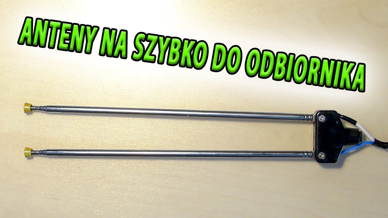 Anteny (dipol) na szybko do odbiornika SDR + test