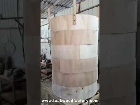 Brown 4 seater teak wood timber craft wooden dining table se...