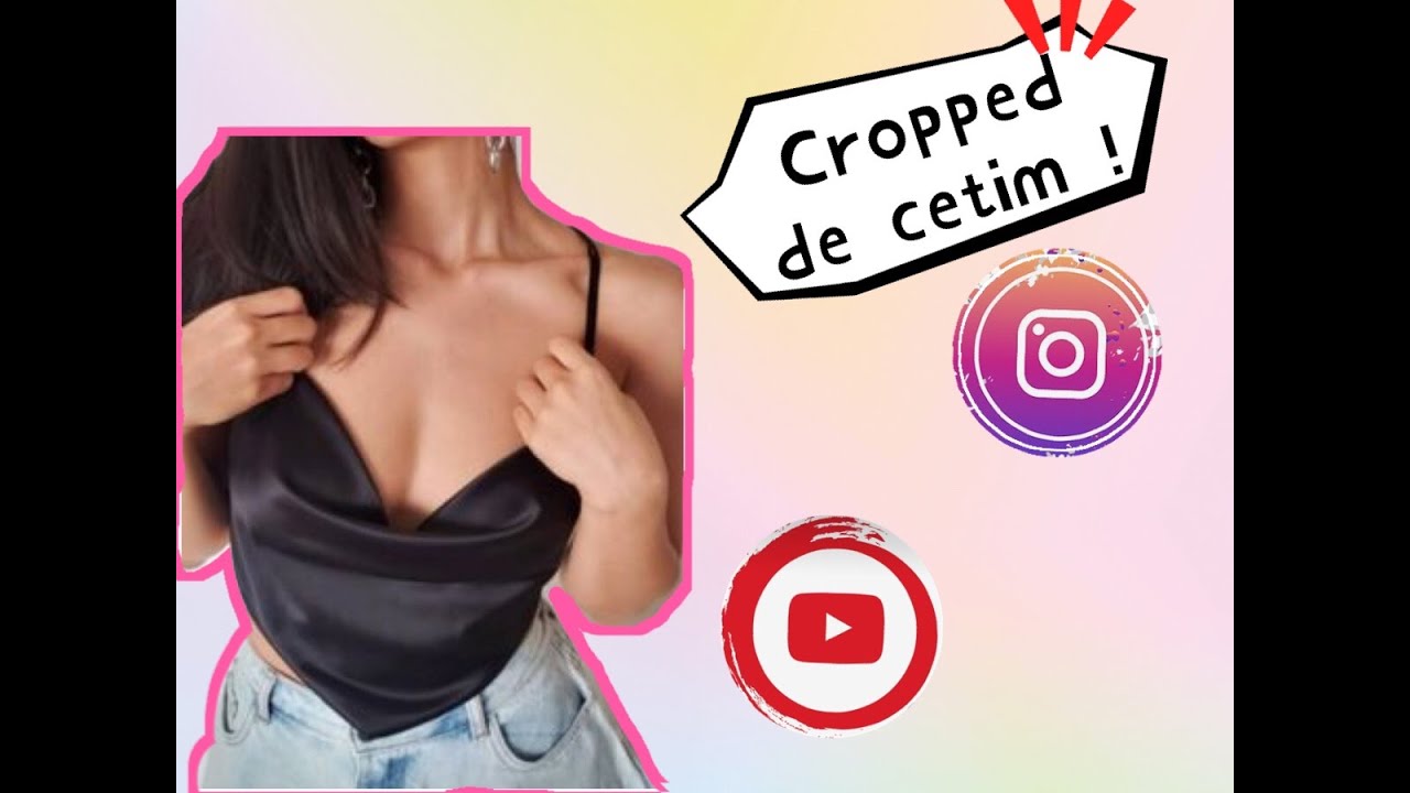 como fazer cropped de cetim !