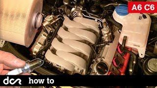 How to replace the Spark Plugs + Engine Air Filter - Audi A6 C6 2006-2010, 4.2 FSI V8