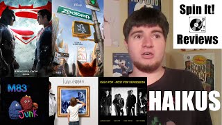 Batman v. Superman, Lukas Graham, Zootopia, M83, Iggy Pop (REVIEWS IN HAIKUS #6)