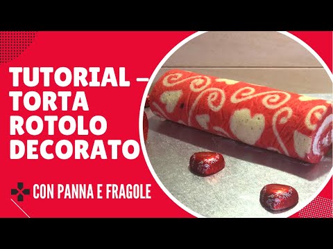 Tutorial torta rotolo decorato - decorated roll cake [ Cakes & Costumes ] *quantità giusti nel desc*