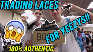 TRADING LACES FOR YEEZYS!! (NOT CLICKBAIT!!)