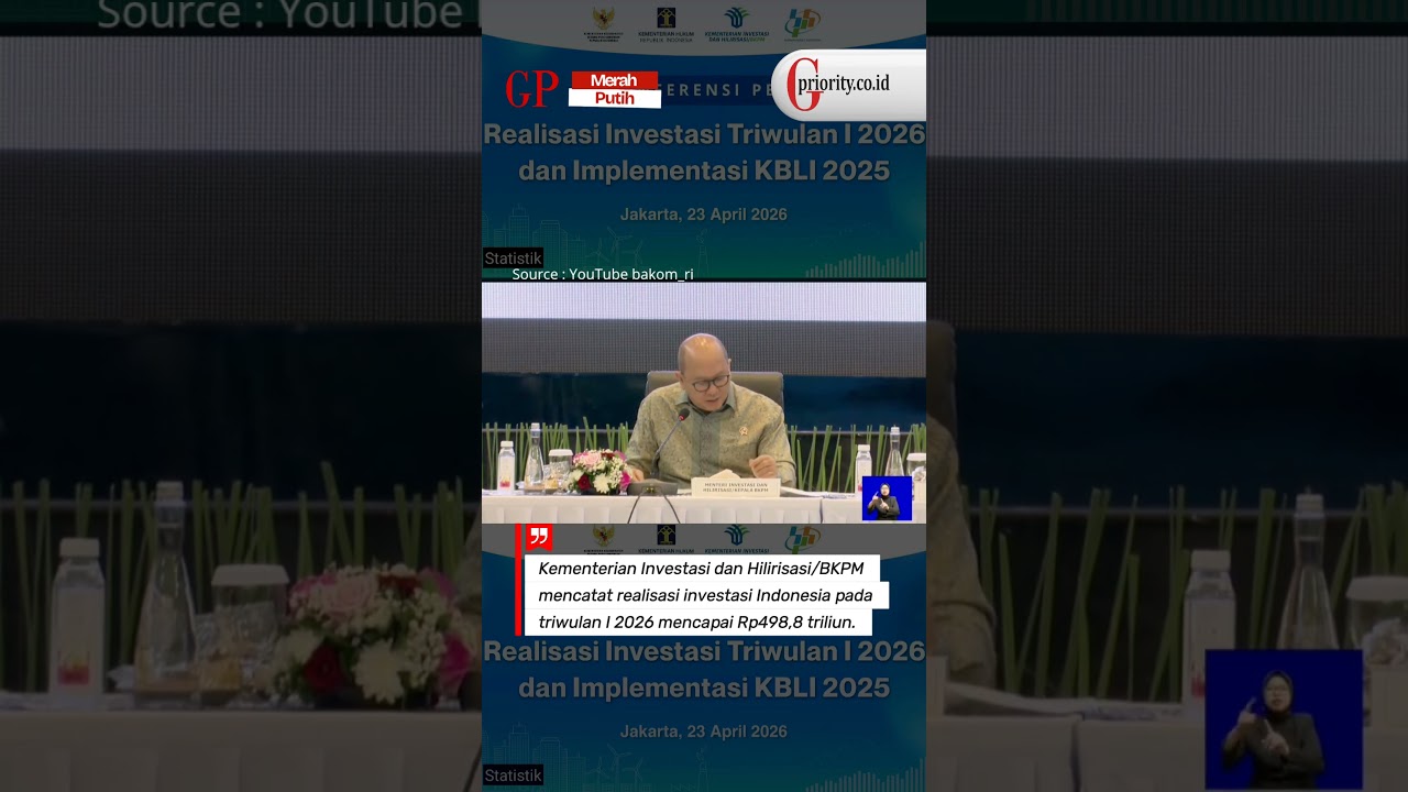 Realisasi Investasi Triwulan I Capai Rp498,8 Triliun, PMA-PMDN Nyaris Seimbang