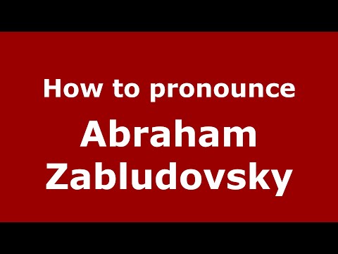How to pronounce Abraham Zabludovsky (Mexico/Mexican Spanish) - PronounceNames.com